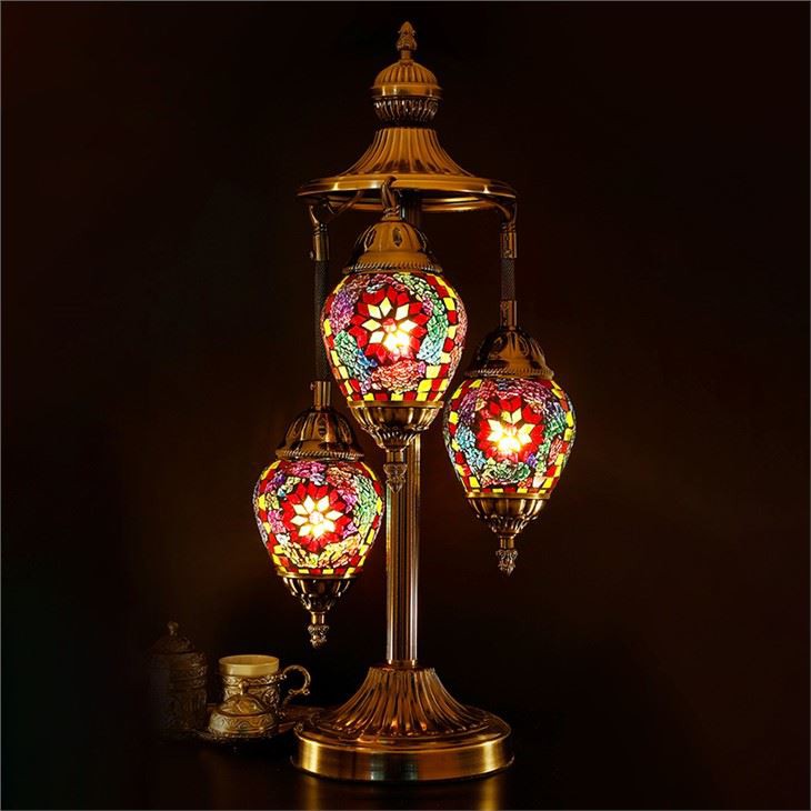 Moroccan Mosaic Glass Table Lamp