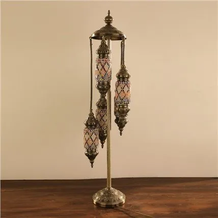 چراغ زمینی موزاییکی ترکیه ای 5 چراغ